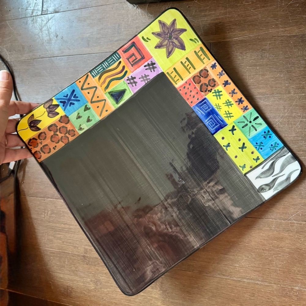 South African Hand Crafted Artistic Multicolor Tray
